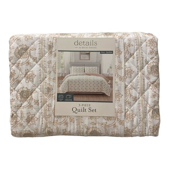 details by Becki Owens 3-Piece Printed Gauze Quilt Set - Erin Blush - Picture 1 of 1